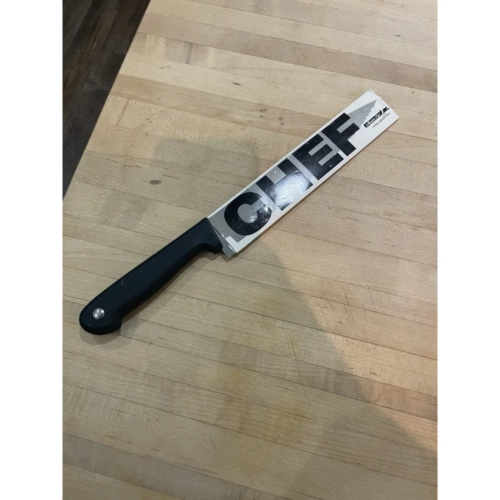 Master Cut by Jessco Chef Knife Stainless Steal w/Sleeve Serrated Cutlery 13
